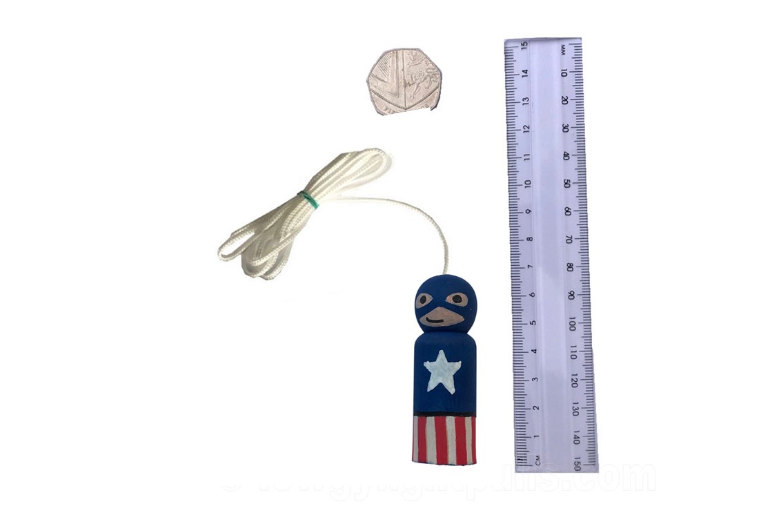 Hand Painted Wooden Super Hero Light Pull - Style B - Lowgy Light Pulls